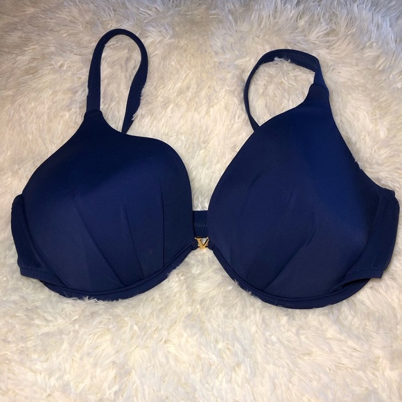 VENUS Blue Bikini Top with Molded Cups and Adjustable Straps DD NWOT - Picture 1 of 12